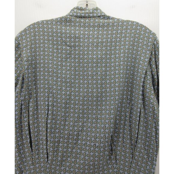 VINTAGE Ralph Lauren Top 8 Shirt Camp Loop Collar Paisley 90s Pocket - Picture 9 of 12